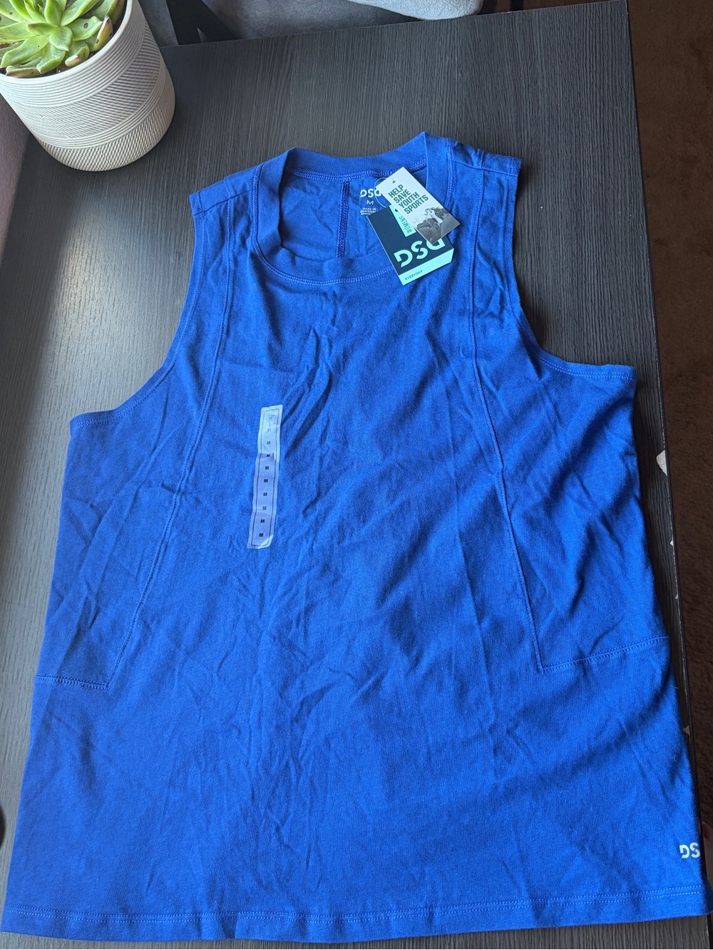NWT DSG Women's Blue Sleeveless Tank Top
